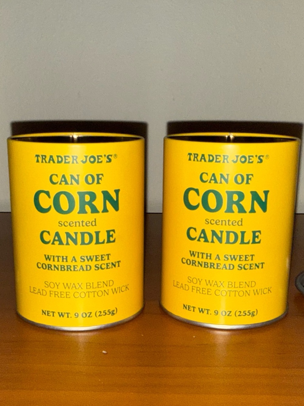 Pair of Trader Joe’s Can of Corn Candles (2) - Picture 10 of 14